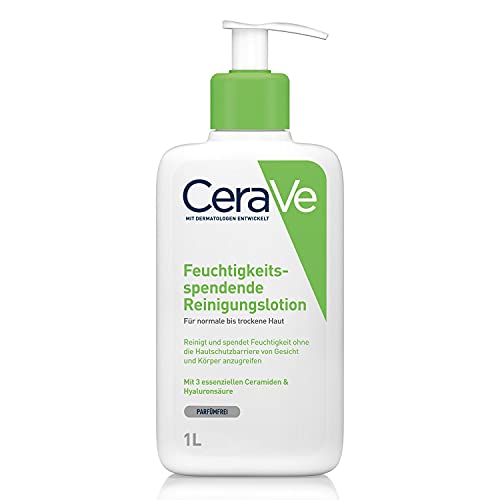 CeraVe Feuchtigkeitsspendende Reinigungslotion für Gesicht und Körper, Normale...