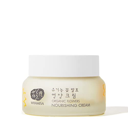 WHAMISA Organic Flowers Nourishing Cream - Zertifizierte Feuchtigkeits-Creme...