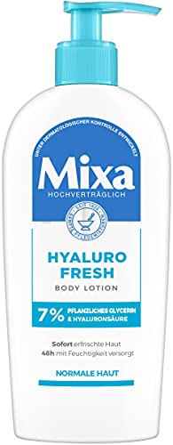 Mixa Hyaluro Fresh Body Lotion mit pflanzlichem Glycerin und Hyaluronsäure für...
