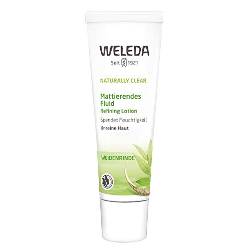 WELEDA Bio Naturally Clear Mattierendes Fluid, Naturkosmetik bei Pickeln &...