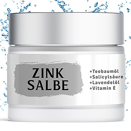 Zinksalbe gegen Pickel | Hochdosiert+Teebaumöl+Salicylsäure|50...