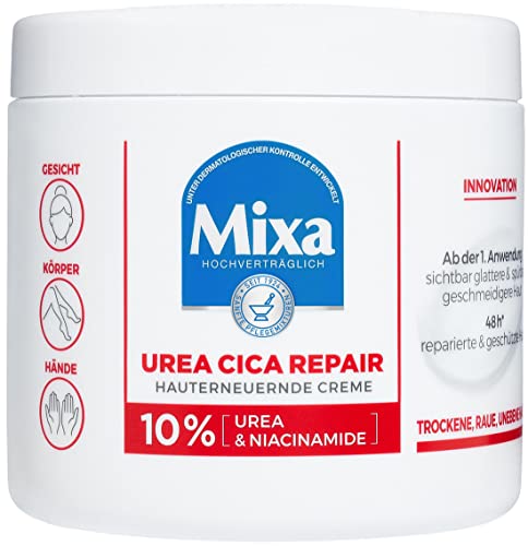 Mixa Hauterneuernde Creme für trockene und rissige Haut, Feuchtigkeitspflege...