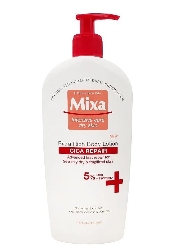Mixa Cica Reapir Extra Rich Body Lotion mit 5% Urea + Panthenol für trockene...