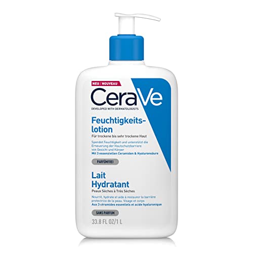 CeraVe Feuchtigkeitslotion für Körper und Gesicht, Lotion für trockene bis...