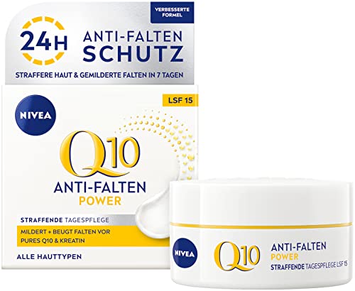 NIVEA Q10 Anti-Falten Power Straffende Tagespflege (50 ml), Gesichtspflege mit...