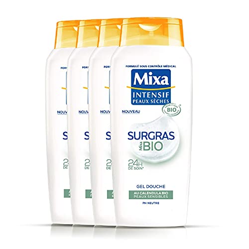 Mixa BIO Surgras Duschgel 250 ml - Charge von 4 (4 x 250 ml = 1000 ml)