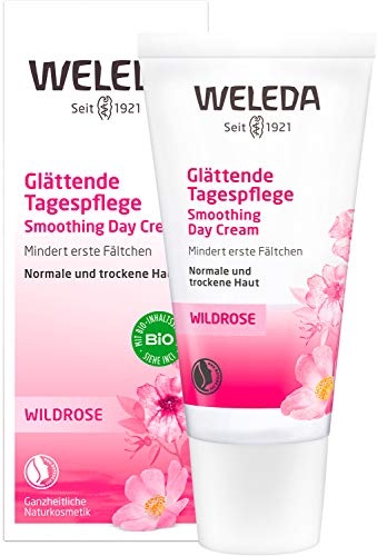 WELEDA Bio Wildrose Glättende Tagespflege, Naturkosmetik Gesichtscreme für...