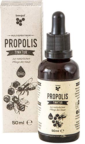 beegut BIO Propolis Tinktur 50ml mit Propolis Extrakt aus BIO Imkerei 10%,...