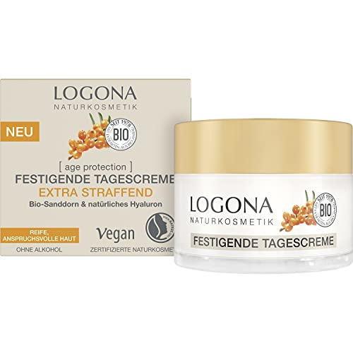 LOGONA Naturkosmetik Anti-Aging Gesichtscreme für reife Haut, Straffende...