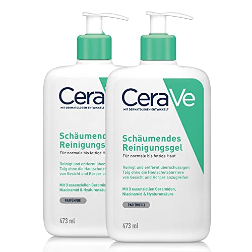 CeraVe Schäumendes Reinigungsgel für Gesicht und Körper, Normale bis fettige...