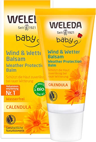 WELEDA Bio Baby Calendula Wind und Wetter Balsam, Naturkosmetik Gesichtscreme...