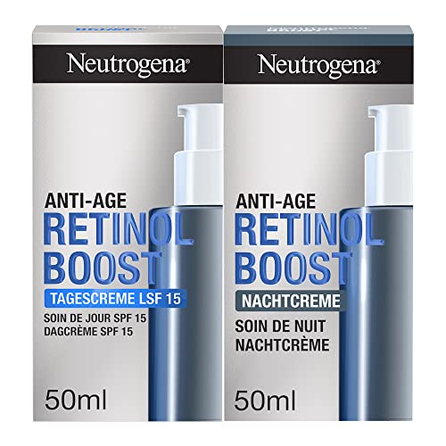 Neutrogena Retinol Boost Gesichtspflege Set, Gesichtscreme für Tag & Nacht, mit...