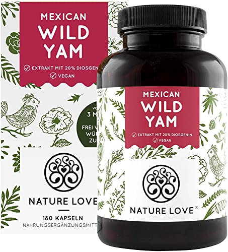 NATURE LOVE® Wild Yam Kapseln - Original Mexican Wild Yamswurzel - Hochdosiert...